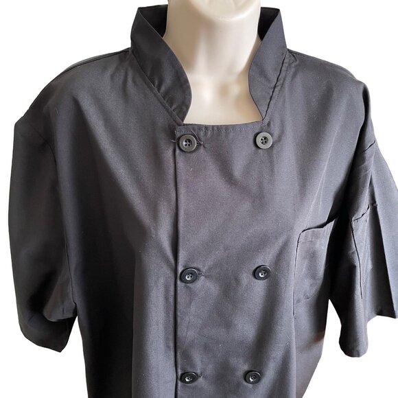Happy Chef Uniform Coat Jacket Restaurant Hotel Cook Shirt L u - Picture 3 of 7
